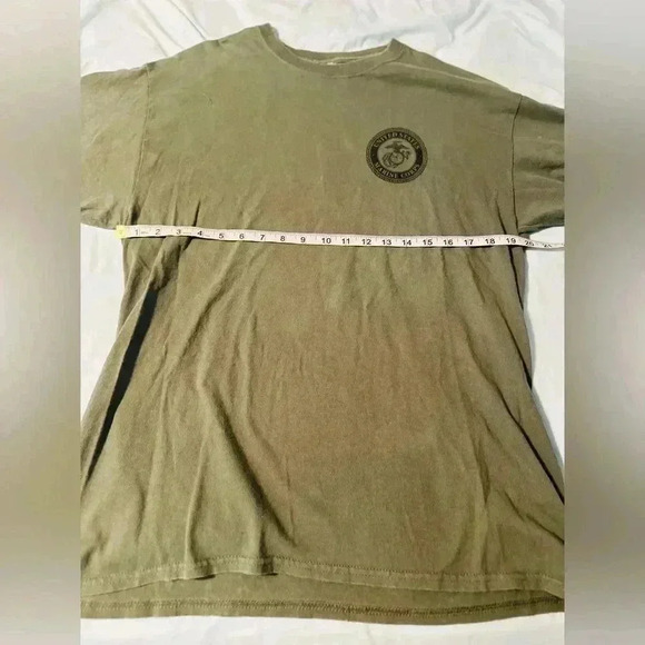 Marine Corps Semper Fi Green T-Shirt- USMC OD Green. USMC. Short Sleeve. - Picture 7 of 10
